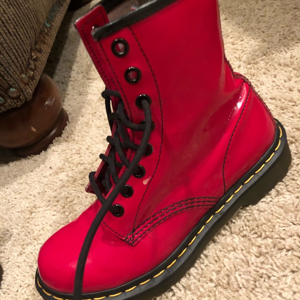 Red doc martens